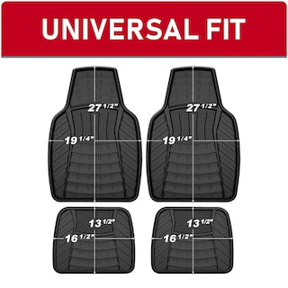 Genuine Dickies Universal Automotive Floor Mats Trim to Fit All-Weather Rubber